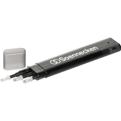 Soennecken, Ersatzpatronen + Tintenfass, Ersatzmine Tintenroller 2209 schwarz 3 St./Pack. (Schwarz, 3 Stk.) Soennecken, Ersatzpatronen + Tintenfass, Ersatzmine Tintenroller 2209 schwarz 3 St./Pack. (Schwarz, 3 Stk.)