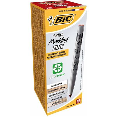 Bic, Marker, Permanent-Marker Marking Fine ECOlutions, rot (12x) Bic, Marker, Permanent-Marker Marking Fine ECOlutions, rot (12x)
