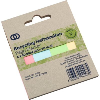 Soennecken, Haftnotiz, Haftmarker oeco Recycling 20 x 50 mm (B x H) rosa blau grün gelb 40 Bl./Block 4 Block/Pack. (50 x 20 mm) Soennecken, Haftnotiz, Haftmarker oeco Recycling 20 x 50 mm (B x H) rosa blau grün gelb 40 Bl./Block 4 Block/Pack. (50 x 20 mm)