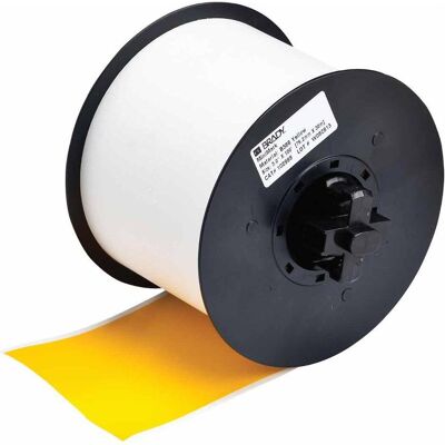 Brady, Etikettenrolle, B-595, Hochleistungs-Industrie-Vinylband, Gelb, glänzend, 76.00 mm x 30.00 m, permanent, End (76.20 mm) Brady, Etikettenrolle, B-595, Hochleistungs-Industrie-Vinylband, Gelb, glänzend, 76.00 mm x 30.00 m, permanent, End (76.20 mm)