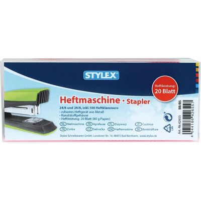 6x Stylex, Heftgerät, Heftgerät (20 Blätter) 6x Stylex, Heftgerät, Heftgerät (20 Blätter)