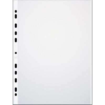 Elba, Mappe, Prospekthülle, DIN A4 mit farbigem Rand, PP, weiss 0,09 mm, glasklar, oben offen, Eurolochung (A4, 10x) Elba, Mappe, Prospekthülle, DIN A4 mit farbigem Rand, PP, weiss 0,09 mm, glasklar, oben offen, Eurolochung (A4, 10x)