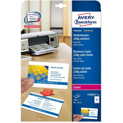 Avery Kopierpapier, Premium Visitenkarten (A4) Avery Kopierpapier, Premium Visitenkarten (A4)