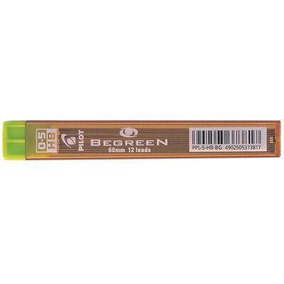 Pilot, Bleistiftminen, Stifter BeGreen, grafit, 0,5 mm, HB, etui a 12 stk. (12 Stk., 0.50 mm, HB) Pilot, Bleistiftminen, Stifter BeGreen, grafit, 0,5 mm, HB, etui a 12 stk. (12 Stk., 0.50 mm, HB)