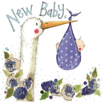 Teka, Grusskarte + Briefpapier, Geburtskarte S290 Junge Storch Teka, Grusskarte + Briefpapier, Geburtskarte S290 Junge Storch