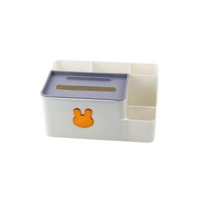 Lean Toys, Schreibtisch Accessoire, Schreibtisch-Organizer mit Taschentuchbox Gold Rabbit Weiss Lean Toys, Schreibtisch Accessoire, Schreibtisch-Organizer mit Taschentuchbox Gold Rabbit Weiss