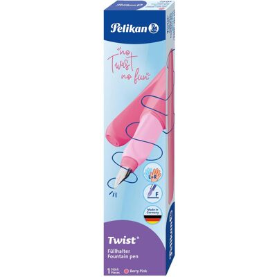Pelikan Schreibstifte, Füllhalter (Patronenfüllsystem) Twist Füller für Rechts- und Linkshänder, Berry Pink, Feder (1x) Pelikan Schreibstifte, Füllhalter (Patronenfüllsystem) Twist Füller für Rechts- und Linkshänder, Berry Pink, Feder (1x)