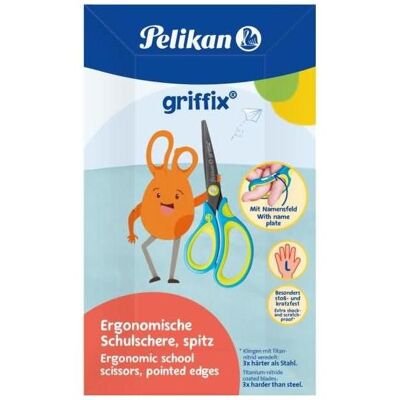 Magni, Schere, Schulschere griffix LH spitz 15cm Neon FreshBlue (14 cm) Magni, Schere, Schulschere griffix LH spitz 15cm Neon FreshBlue (14 cm)