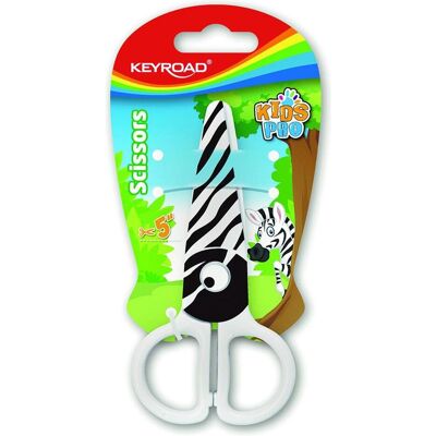 Keyroad, Schere, Schulschere, 5", safe, zebra, blister (15.60 cm) Keyroad, Schere, Schulschere, 5", safe, zebra, blister (15.60 cm)