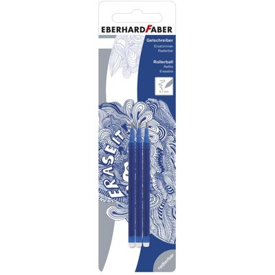 EberhardFaber, Ersatzpatronen + Tintenfass, Gel-Tintenrollermine, Refillmine für Gelschreiber, radierbar, -, blau (Blau, 0.70 mm, 3 Stk.) EberhardFaber, Ersatzpatronen + Tintenfass, Gel-Tintenrollermine, Refillmine für Gelschreiber, radierbar, -, blau (Blau, 0.70 mm, 3 Stk.)