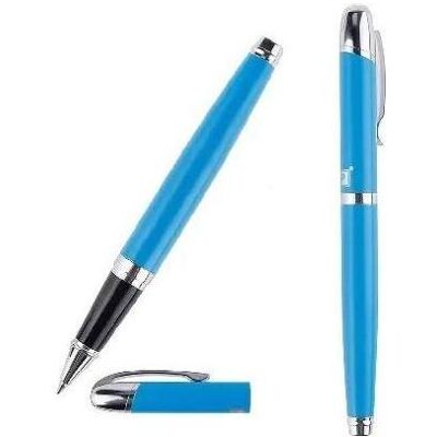 Main paper, Schreibstifte, Eleganter 0,5-mm-Kugelschreiber mit blauer Kappe (1x) Main paper, Schreibstifte, Eleganter 0,5-mm-Kugelschreiber mit blauer Kappe (1x)