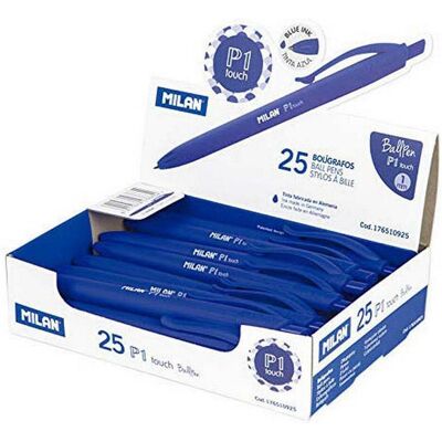 Milan, Schreibstifte, P1 Rubber Touch blauer Kugelschreiber (25x) Milan, Schreibstifte, P1 Rubber Touch blauer Kugelschreiber (25x)