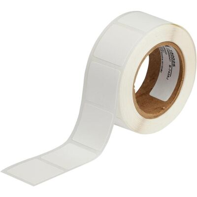Brady, Etikettenrolle, JP-179-7425J, Polypropylen, Weiss, matt, 25.40 x 25.40 mm, permanent (1000 E.) (30.48 mm) Brady, Etikettenrolle, JP-179-7425J, Polypropylen, Weiss, matt, 25.40 x 25.40 mm, permanent (1000 E.) (30.48 mm)