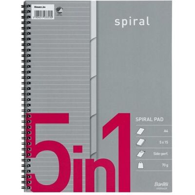 Bantex, Heft + Block, 5IN1 COLLEGE-BLOCK A4 LINIERT 5X15 BLÄTTER (A4, Liniert) Bantex, Heft + Block, 5IN1 COLLEGE-BLOCK A4 LINIERT 5X15 BLÄTTER (A4, Liniert)