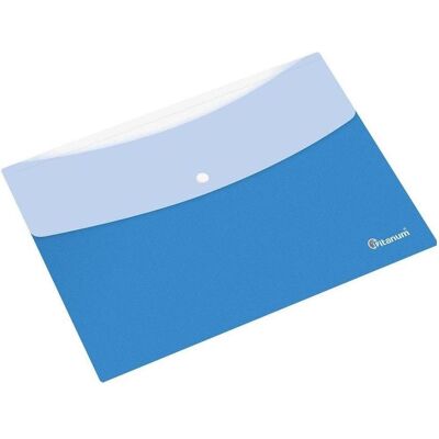 Titanum, Mappe, PP-Umschlagmappe A4, blau und weiss (A4) Titanum, Mappe, PP-Umschlagmappe A4, blau und weiss (A4)