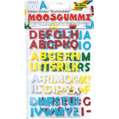Folia, Sticker, Moosgummi Glitter (100 Sticker) Folia, Sticker, Moosgummi Glitter (100 Sticker)