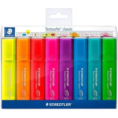 Staedtler Marker, Textmarker Textsurfer clas 8St Etui (8x) Staedtler Marker, Textmarker Textsurfer clas 8St Etui (8x)