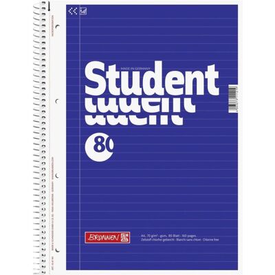 Brunnen, Heft + Block, 5 Collegeblöcke Student liniert DIN A4 Innenrand (A4, Liniert, Kein Einband) Brunnen, Heft + Block, 5 Collegeblöcke Student liniert DIN A4 Innenrand (A4, Liniert, Kein Einband)