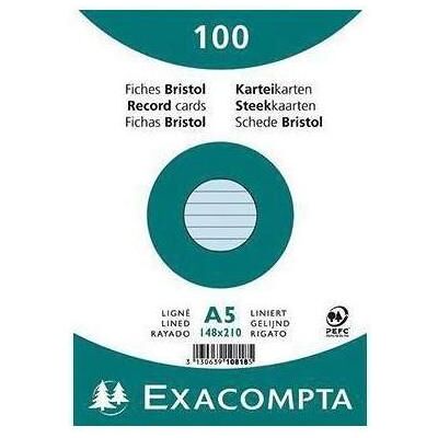 Exacompta, Karteikarten, Karteikarten (148 x 210 mm, 100x, 205 g/m²) Exacompta, Karteikarten, Karteikarten (148 x 210 mm, 100x, 205 g/m²)