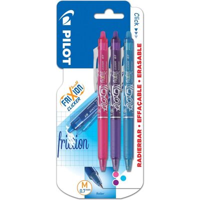 Pilot, Schreibstifte, - FriXion Clicker 0.7 – (Pack of 3) (3x) Pilot, Schreibstifte, - FriXion Clicker 0.7 – (Pack of 3) (3x)