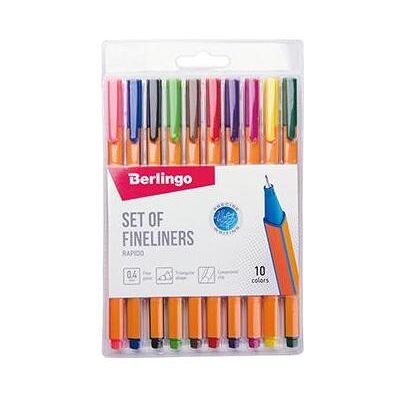 Berlingo, Schreibstifte, Satz Rapido-Fineliner, Farbe, 10 Stück, 0,4 mm (10x) Berlingo, Schreibstifte, Satz Rapido-Fineliner, Farbe, 10 Stück, 0,4 mm (10x)