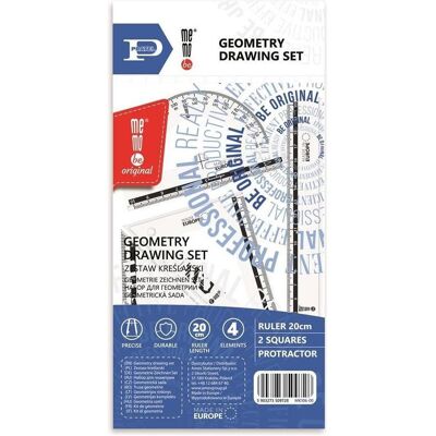 Memobe, Lineal, PRATEL-Zeichenset mit einem 20-cm-Lineal (20 cm, Kunststoff) Memobe, Lineal, PRATEL-Zeichenset mit einem 20-cm-Lineal (20 cm, Kunststoff)