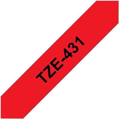 Brother Beschriftungsband, Tze-431 (1.20 cm, Rot) Brother Beschriftungsband, Tze-431 (1.20 cm, Rot)