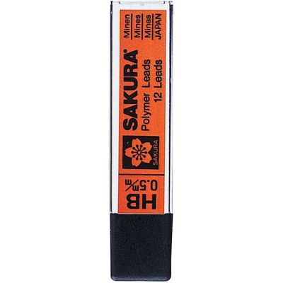Sakura, Bleistiftminen, Mechanical pencil refill 0.5 mm HB polymer leads (0.50 mm, HB) Sakura, Bleistiftminen, Mechanical pencil refill 0.5 mm HB polymer leads (0.50 mm, HB)
