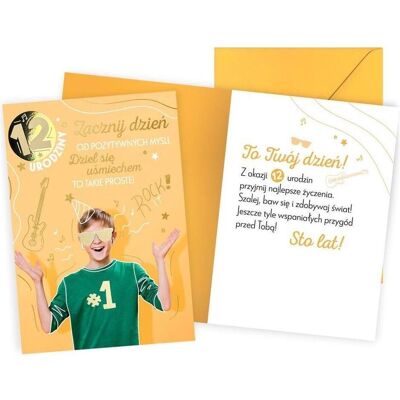Kukartka, Grusskarte + Briefpapier, Geburtstagskarte 12. Junge Kukartka, Grusskarte + Briefpapier, Geburtstagskarte 12. Junge