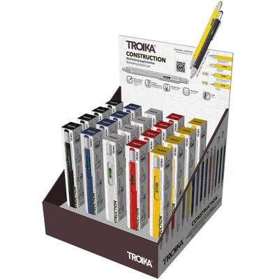 Troika, Schreibstifte, Thekendisplay 20xCONSTRUCTION multitasking pen (20x) Troika, Schreibstifte, Thekendisplay 20xCONSTRUCTION multitasking pen (20x)