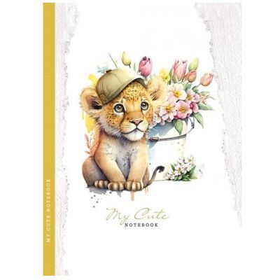 Fresh, Heft + Block, Dekoratives Notizbuch 143x200/48K Raster TW Lion (A5, Harter Einband) Fresh, Heft + Block, Dekoratives Notizbuch 143x200/48K Raster TW Lion (A5, Harter Einband)
