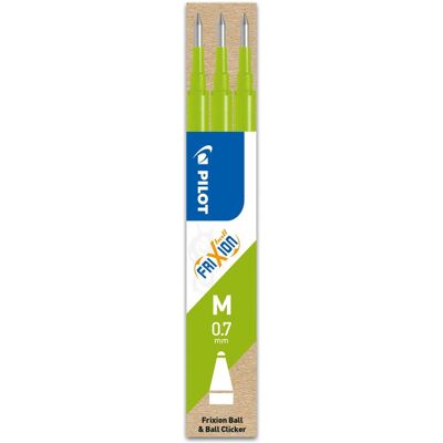 Pilot, Ersatzpatronen + Tintenfass, FriXion Refill Set à 3 (Hellgrün, 0.35 mm, 3 Stk.) Pilot, Ersatzpatronen + Tintenfass, FriXion Refill Set à 3 (Hellgrün, 0.35 mm, 3 Stk.)