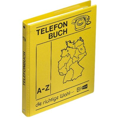 Veloflex, Ordner, 5158000 - Telefonringbuch, DIN A5 4- Rund- Ring- Mechanik, 16 mm breit gelb (A5, 16 mm, 1 Stk.) Veloflex, Ordner, 5158000 - Telefonringbuch, DIN A5 4- Rund- Ring- Mechanik, 16 mm breit gelb (A5, 16 mm, 1 Stk.)