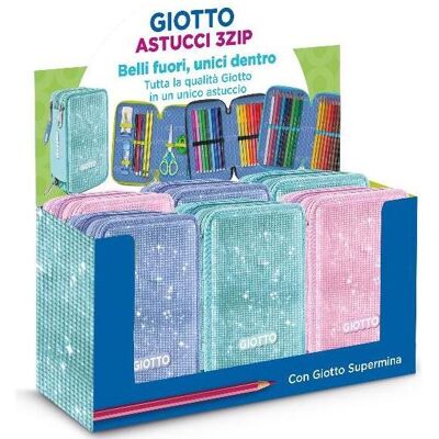 Giotto, Mappe, 3-Zip-Federmappe Super Crystal Premium mit (1x) Giotto, Mappe, 3-Zip-Federmappe Super Crystal Premium mit (1x)