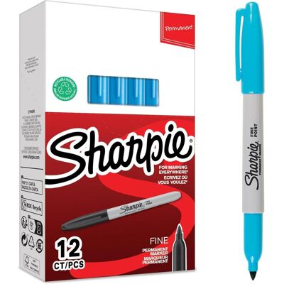 Sharpie, Marker, Marker Fein Rundspitze Hellblau 12 Stück (12x) Sharpie, Marker, Marker Fein Rundspitze Hellblau 12 Stück (12x)