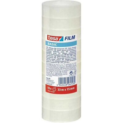 tesa, Klebeband, Schreibwaren-Klebeband Basic 3 m Transparent 10 Stück (15 mm) tesa, Klebeband, Schreibwaren-Klebeband Basic 3 m Transparent 10 Stück (15 mm)