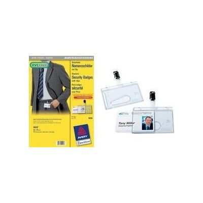 Avery Informationsschild, Zweckform Sicherheits-Namensschild, 85 x 54 mm transparent, Hartbox aus festem PVC-freiem Material Avery Informationsschild, Zweckform Sicherheits-Namensschild, 85 x 54 mm transparent, Hartbox aus festem PVC-freiem Material