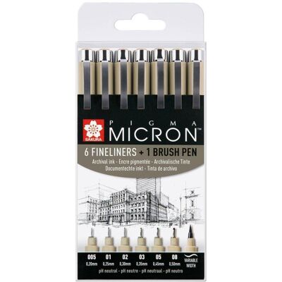 Sakura, Schreibstifte, Fineliner Pigma Micron Schwarz, 6 Stück (6x) Sakura, Schreibstifte, Fineliner Pigma Micron Schwarz, 6 Stück (6x)