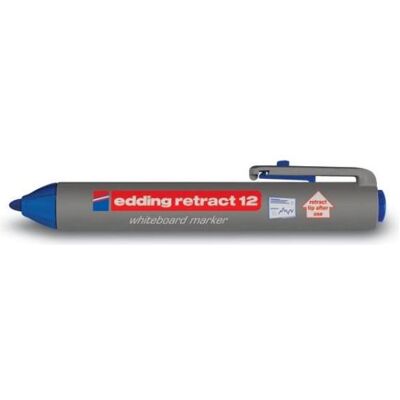 Edding, Marker, Whiteboardmarker retract 12 Strichstärke: 1,5-3 mm Schreibfarbe: blau (10x) Edding, Marker, Whiteboardmarker retract 12 Strichstärke: 1,5-3 mm Schreibfarbe: blau (10x)