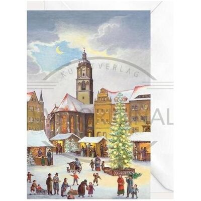 Olewinski & Tochter, Grusskarte + Briefpapier, 2989 - Weihnachtsklappkarte "Meissen Frauenkirche" Olewinski & Tochter, Grusskarte + Briefpapier, 2989 - Weihnachtsklappkarte "Meissen Frauenkirche"