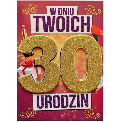 Yeku, Grusskarte + Briefpapier, Geburtstagskarte zum 30. Geburtstag für Frauen Yeku, Grusskarte + Briefpapier, Geburtstagskarte zum 30. Geburtstag für Frauen