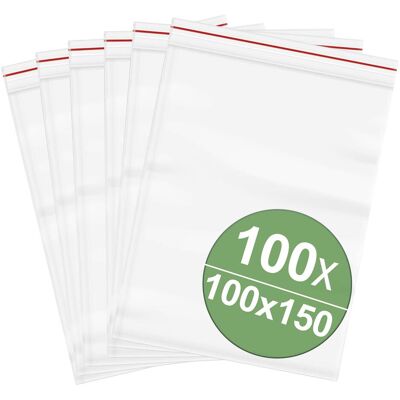 Quadrios, Verpackungsmaterial, Druckverschlussbeutel ohne Beschriftungsstreifen (B x H) 100 mm x 150 mm Transpa (100 Stk.) Quadrios, Verpackungsmaterial, Druckverschlussbeutel ohne Beschriftungsstreifen (B x H) 100 mm x 150 mm Transpa (100 Stk.)