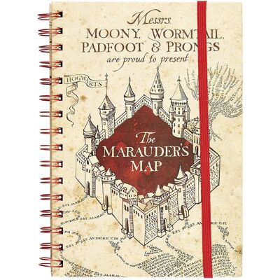 Pyramid Heft + Block, Harry Potter: Marauders Map A5 (A5, Liniert) Pyramid Heft + Block, Harry Potter: Marauders Map A5 (A5, Liniert)