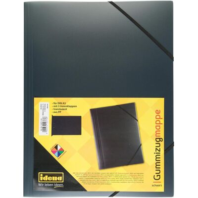 Idena, Mappe, Sammelmappe A3 PP mit Gummizug schwarz (A3, 1x) Idena, Mappe, Sammelmappe A3 PP mit Gummizug schwarz (A3, 1x)