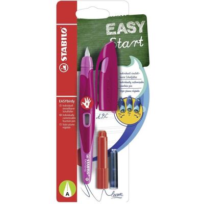 STABILO, Schreibstifte, Ergonomischer Schulfüller für Rechtshänder mit Anfänger-Feder A - EASYbirdy in beere/pink - (1x) STABILO, Schreibstifte, Ergonomischer Schulfüller für Rechtshänder mit Anfänger-Feder A - EASYbirdy in beere/pink - (1x)