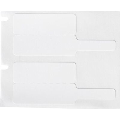 Brady, Etikettenrolle, BPTFP-01-425, Fähnchen, Polypropylen, Weiss, matt, 30.00 x 10.00 mm, Layout 1, permanent (100 (55.88 mm) Brady, Etikettenrolle, BPTFP-01-425, Fähnchen, Polypropylen, Weiss, matt, 30.00 x 10.00 mm, Layout 1, permanent (100 (55.88 mm)