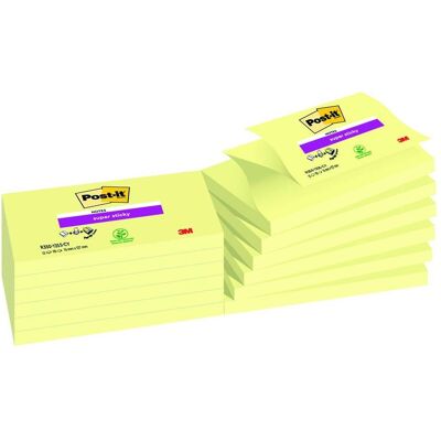 Post-it, Haftnotiz, Super Sticky Z-Notes, 76 x 127 mm, kanariengelb (127 x 76 mm) Post-it, Haftnotiz, Super Sticky Z-Notes, 76 x 127 mm, kanariengelb (127 x 76 mm)