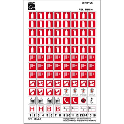 Brady, Etiketten, Mini-Pictograms - Mini 6: Brady, Etiketten, Mini-Pictograms - Mini 6:
