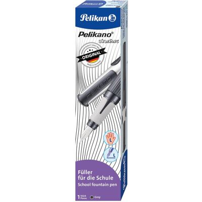 Pelikan Schreibstifte, Füllhalter o structure P481L, grau Schaft mit Rillenstruktur, ergonomische Soft-Griffzone (1x) Pelikan Schreibstifte, Füllhalter o structure P481L, grau Schaft mit Rillenstruktur, ergonomische Soft-Griffzone (1x)