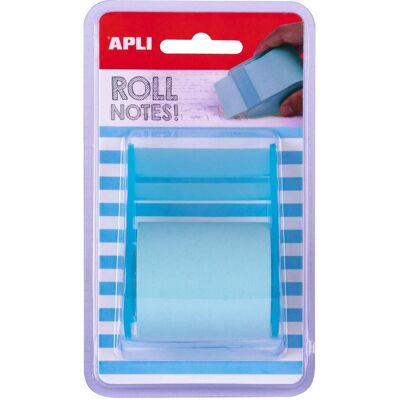 Apli, Haftnotiz, Selbstklebendes pad, auf rolle, 50 mm x 8 m, blister, pastellblau (151 x 50 mm) Apli, Haftnotiz, Selbstklebendes pad, auf rolle, 50 mm x 8 m, blister, pastellblau (151 x 50 mm)